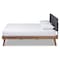 Baxton Studio Devan Dark Grey Upholstered Walnut Wood Full Size Platform Bed 163-10471 - alternate 10